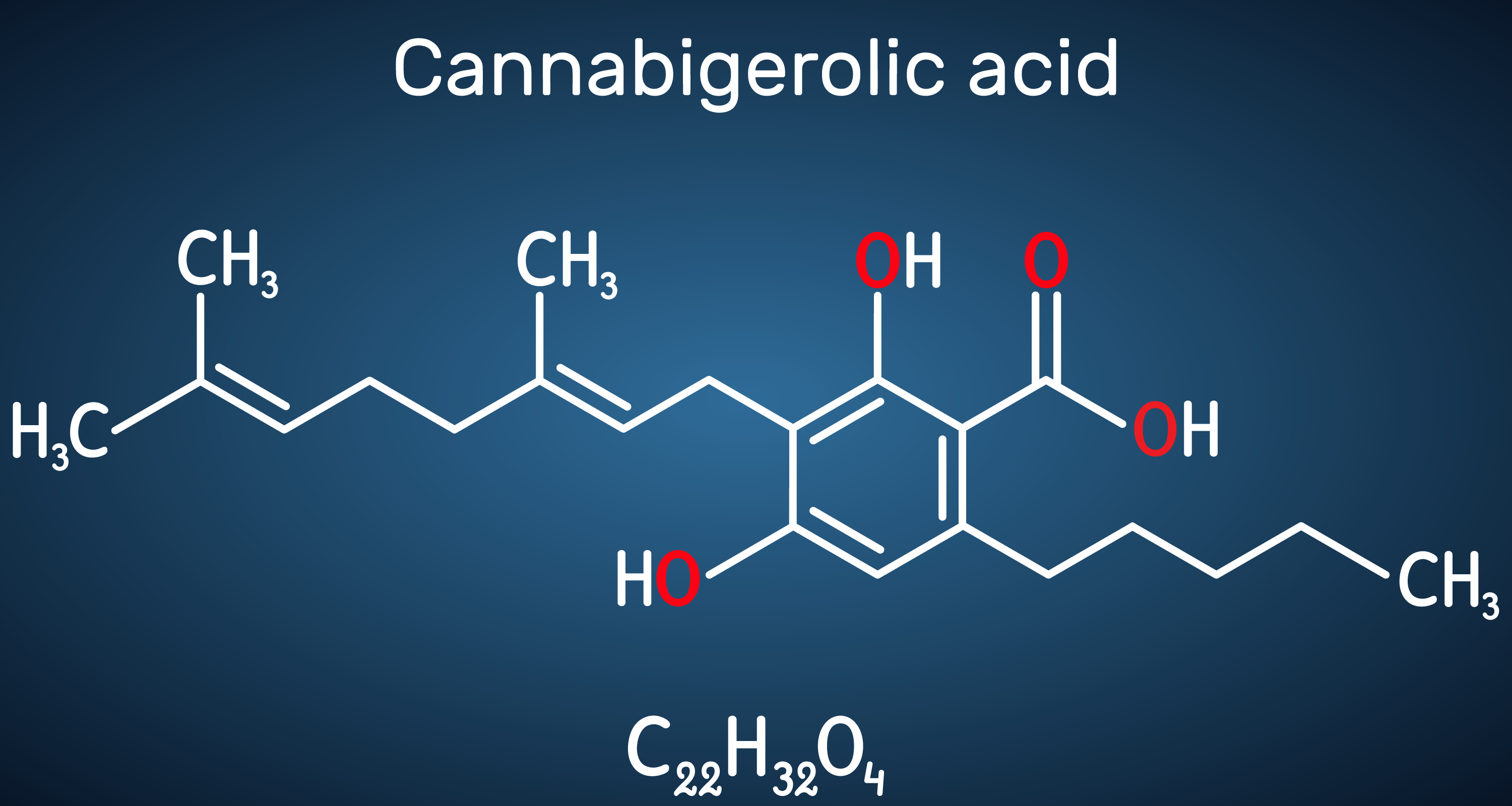 Cannabigerolic,Acid,,Cbga,,Molecule.,It,Is,Cannabinoid,,Precursor,Tetrahydrocannabinolic,Acid